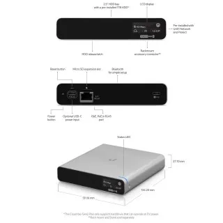 Controler hardware Cloud Key Ubiquiti UniFi, UCK-G2-PLUS