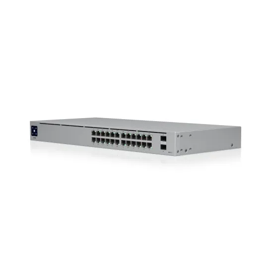 Switch PoE Ubiquiti UniFi cu 24 porturi Gigabit, 2xSFP, managed, rackabil - USW-24-POE