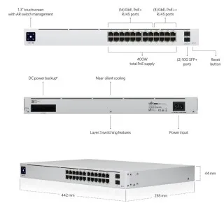 Switch cu 24 porturi Gigabit 2xSFP+ Ubiquiti USW-PRO-24-POE