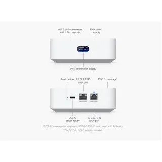 Router Unifi Express 7 Cloud Gateway, VPN 10GbE Wifi 7, UX7