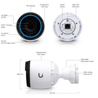 Cameră Video IP indoor/outdoor Ubiquiti UniFi, UVC-G4-PRO